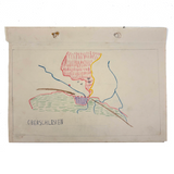 1938 German Geography Notebook with Tons of Notes and Many Hand-drawn Maps
