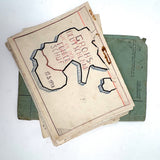 1938 German Geography Notebook with Tons of Notes and Many Hand-drawn Maps