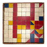 SOLD Very Best Early Color Cubes, Set of Eighty One in Original Wood Framed Box (No Lid)