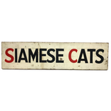 Siamese Cats! Double-sided, Hand-painted Wooden Sign