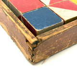 SOLD Very Best Early Color Cubes, Set of Eighty One in Original Wood Framed Box (No Lid)