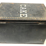 CAKE, Large Stencil Painted Tin Cake Box with Three Shelves