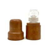 Lovely Antique Treen Apothecary Case with Original Glass Bottle and Cup