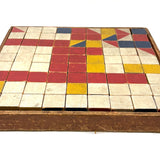 SOLD Very Best Early Color Cubes, Set of Eighty One in Original Wood Framed Box (No Lid)
