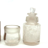 Lovely Antique Treen Apothecary Case with Original Glass Bottle and Cup