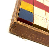 SOLD Very Best Early Color Cubes, Set of Eighty One in Original Wood Framed Box (No Lid)