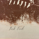 Rock Fish, Naive/Brutalist (and Very Rocky Fish-y) 1979 Intaglio Print, Signed Swift