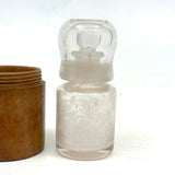 Lovely Antique Treen Apothecary Case with Original Glass Bottle and Cup