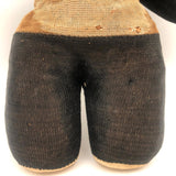 Empathetic Early Straw Stuffed Stocking Panda with Button Eyes