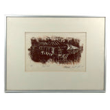 Rock Fish, Naive/Brutalist (and Very Rocky Fish-y) 1979 Intaglio Print, Signed Swift