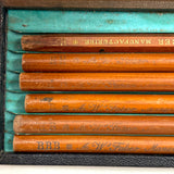 Scarce c. 1860s E. Eberhard Faber Polygrade Drawing Pencils in Original Case with Snap Closure