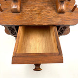 Crazy and Amazing c. 1950s Folk Art Tabletop Sewing Chair with Sparkly-Eyed Heads Everywhere!