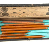 Scarce c. 1860s E. Eberhard Faber Polygrade Drawing Pencils in Original Case with Snap Closure
