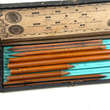 Scarce c. 1860s E. Eberhard Faber Polygrade Drawing Pencils in Original Case with Snap Closure