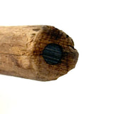 Wonderful Antique Handpainted Treen Pencil Shaped Pencil Box (With Early Pencil, As Found)