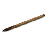 Wonderful Antique Handpainted Treen Pencil Shaped Pencil Box (With Early Pencil, As Found)