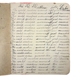 The World Revolves Around the Sun (Good Manners), c. 1890 Penmanship Notebook, Full