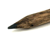 Wonderful Antique Handpainted Treen Pencil Shaped Pencil Box (With Early Pencil, As Found)
