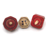Lovely Collection of Three Early 19th C. Carved Bone Teetotem (Game Spinners)