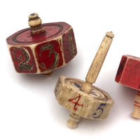 Lovely Collection of Three Early 19th C. Carved Bone Teetotem (Game Spinners)