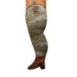 Three Dancing Legs, Partial Old Folk Art Tin and Wood Balancing Toy, As Found