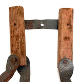Three Dancing Legs, Partial Old Folk Art Tin and Wood Balancing Toy, As Found