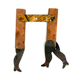 Three Dancing Legs, Partial Old Folk Art Tin and Wood Balancing Toy, As Found