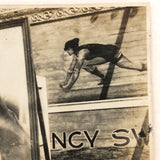 SOLD Bathing Beauties, c. 1920s Snapshot of Woman with Water Circus Signage