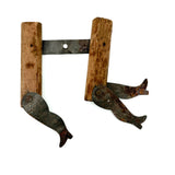 Three Dancing Legs, Partial Old Folk Art Tin and Wood Balancing Toy, As Found