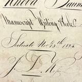 Rhoba Saunders' Very Much of the Time 1824 Penmanship Notebook, Scituate, RI