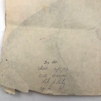 Striking Large Blue Ink Prison Drawing of "Chico" Pete J. Ortiz, May 1979, 19 Years Old