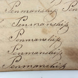 Rhoba Saunders' Very Much of the Time 1824 Penmanship Notebook, Scituate, RI