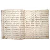Rhoba Saunders' Very Much of the Time 1824 Penmanship Notebook, Scituate, RI