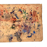 No. A1: Early Milton Bradley Watercolor Tin with Excellent Graphics, Blotter Papers, and Well Used Colors, c. 1890