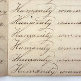 Rhoba Saunders' Very Much of the Time 1824 Penmanship Notebook, Scituate, RI
