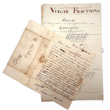 Vulgar Fractions Math Notebook with 1818 Letter from Boston