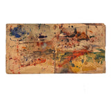 No. A1: Early Milton Bradley Watercolor Tin with Excellent Graphics, Blotter Papers, and Well Used Colors, c. 1890