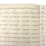 Rhoba Saunders' Very Much of the Time 1824 Penmanship Notebook, Scituate, RI
