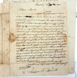 Vulgar Fractions Math Notebook with 1818 Letter from Boston