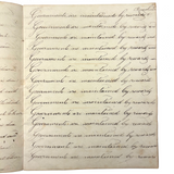 Rhoba Saunders' Very Much of the Time 1824 Penmanship Notebook, Scituate, RI