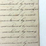 Rhoba Saunders' Very Much of the Time 1824 Penmanship Notebook, Scituate, RI