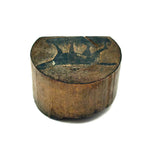 Wonderful, Curious, Finely Carved Carved Partial Face on Wooden Print Block Flip Side, Dog on Reverse