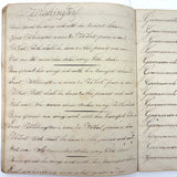 Rhoba Saunders' Very Much of the Time 1824 Penmanship Notebook, Scituate, RI