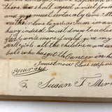 Vulgar Fractions Math Notebook with 1818 Letter from Boston