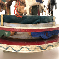 Very Tender 1952 Signed Folk Art Hand-cranked Carousel