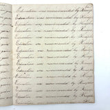 Rhoba Saunders' Very Much of the Time 1824 Penmanship Notebook, Scituate, RI