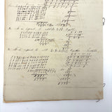 Vulgar Fractions Math Notebook with 1818 Letter from Boston