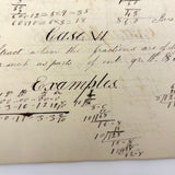 Vulgar Fractions Math Notebook with 1818 Letter from Boston