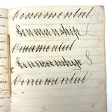 Rhoba Saunders' Very Much of the Time 1824 Penmanship Notebook, Scituate, RI