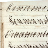 Rhoba Saunders' Very Much of the Time 1824 Penmanship Notebook, Scituate, RI
